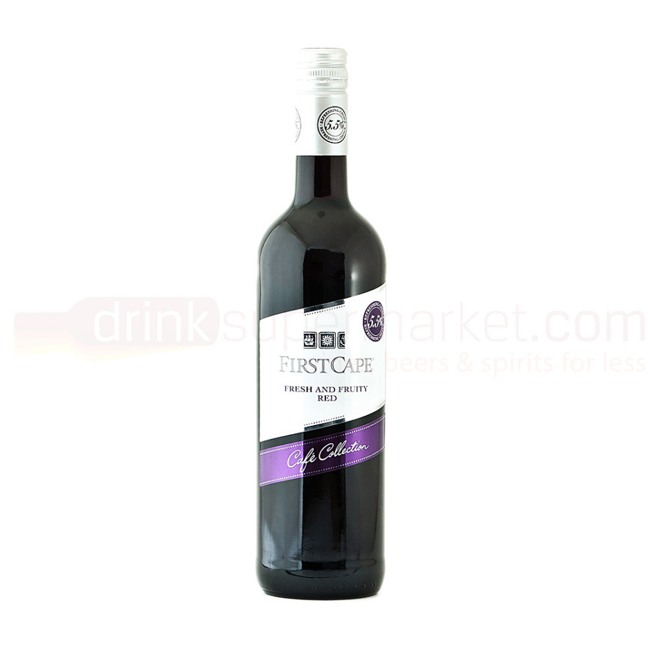 First Cape Cafe Collection - Fresh and Fruity Red - South African Red Wine - 75cl