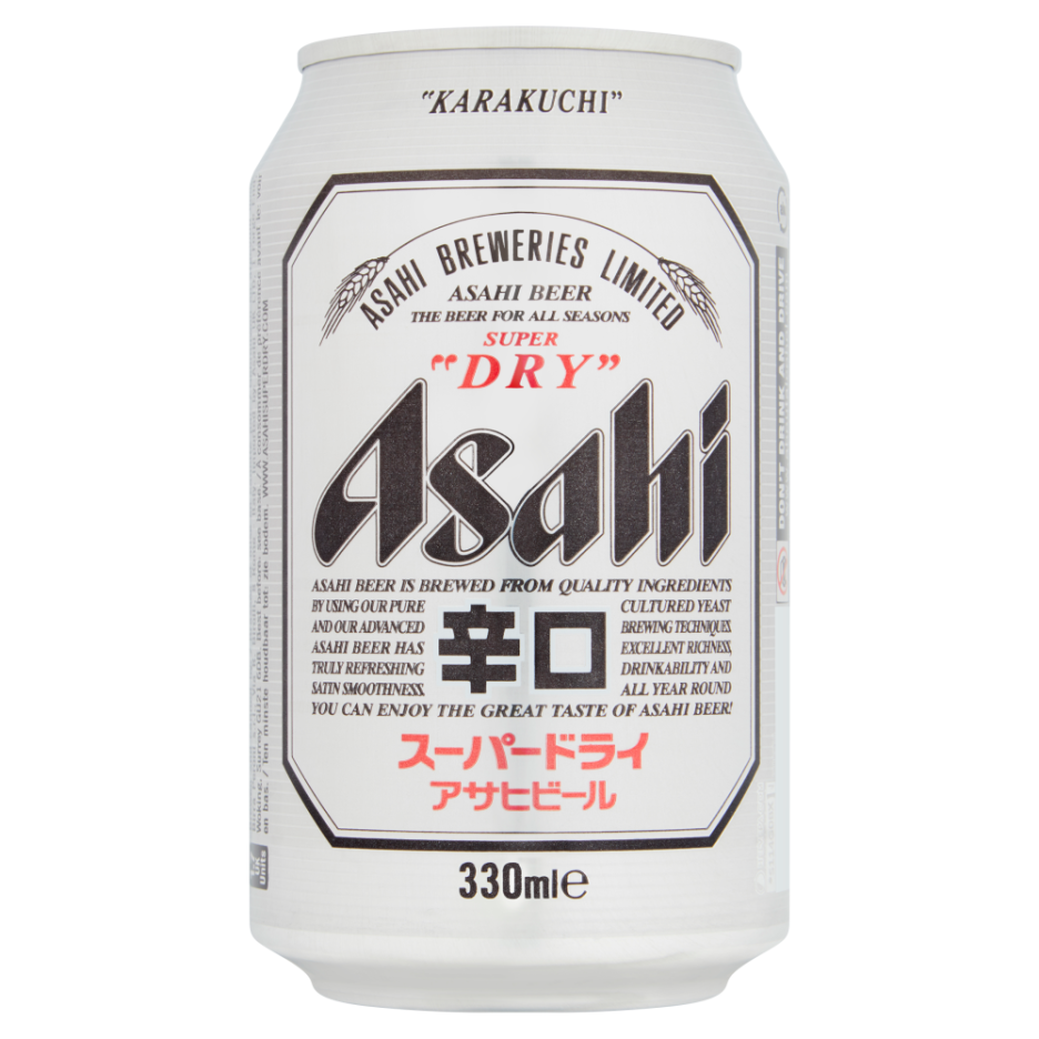 Asahi Super Dry Premium Lager 24x 350ml Cans - DrinkSupermarket