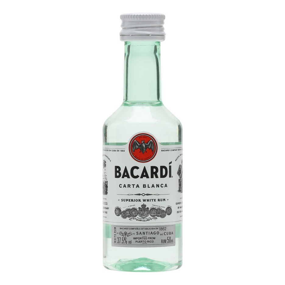 Bacardi Carta Blanca Rum 5cl Miniature 