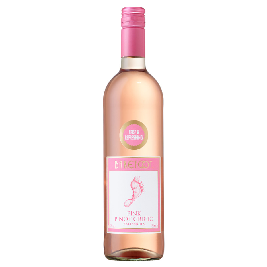 Barefoot Pink Pinot Grigio Rose Wine 75cl 