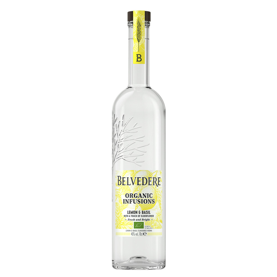 Belvedere Organic Infusions Lemon & Basil Vodka 70cl