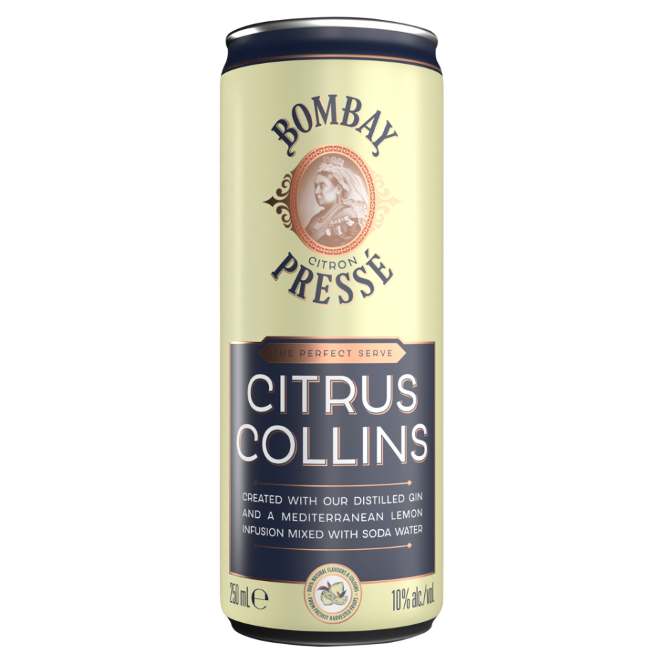 Bombay Sapphire Citron Presse Citrus Collins 250ml Premix