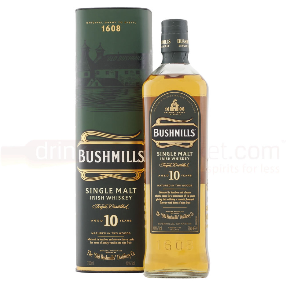 Bushmills 10 Year Old Irish Whiskey 70cl 40%