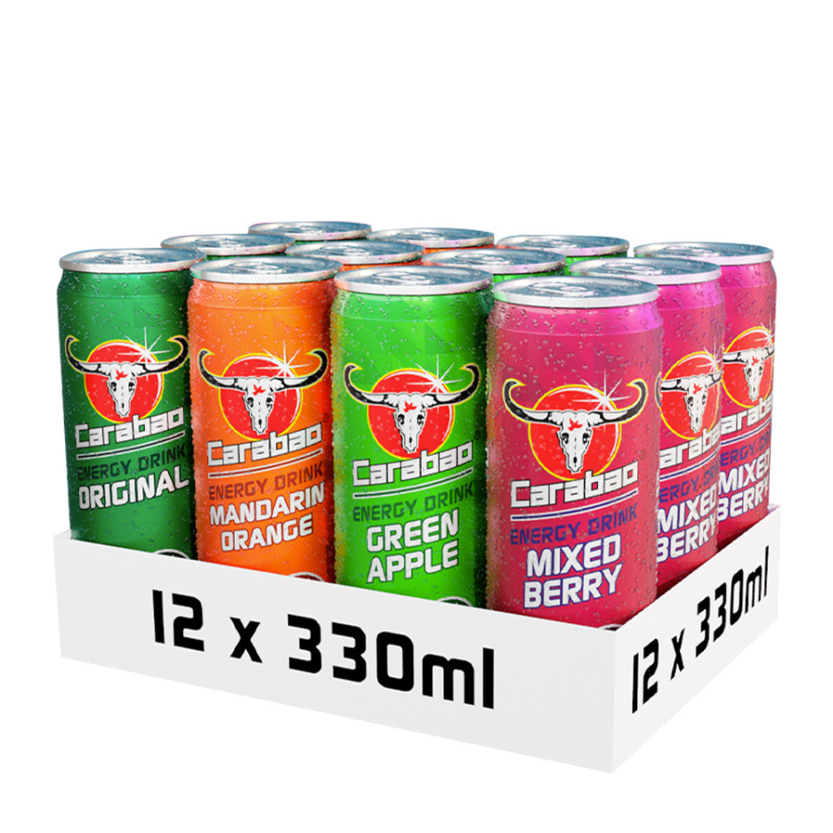 Carabao Energy Drink 12x 330ml Mix Pack