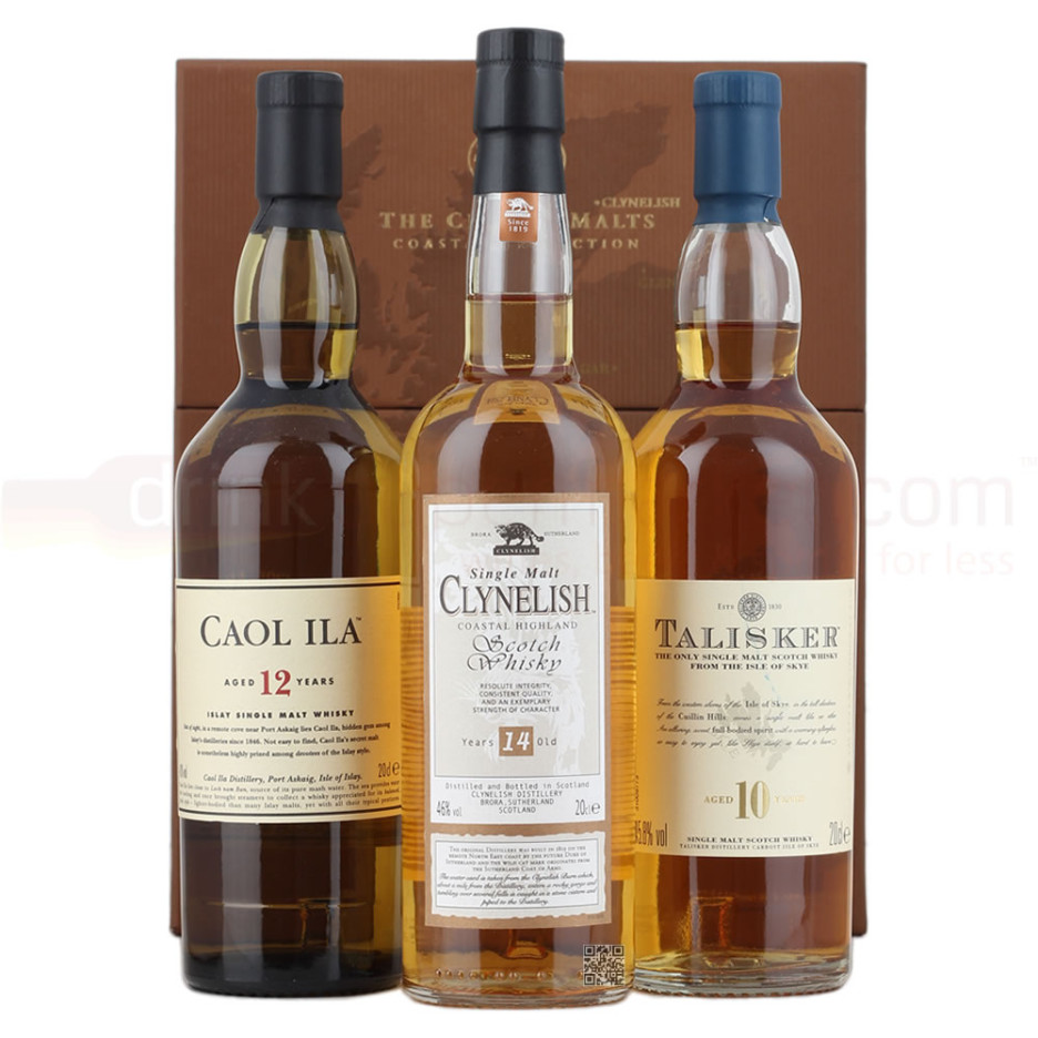Classic Malts Coastal Collection of Whiskies 3x 20cl Gift Tasting Pack