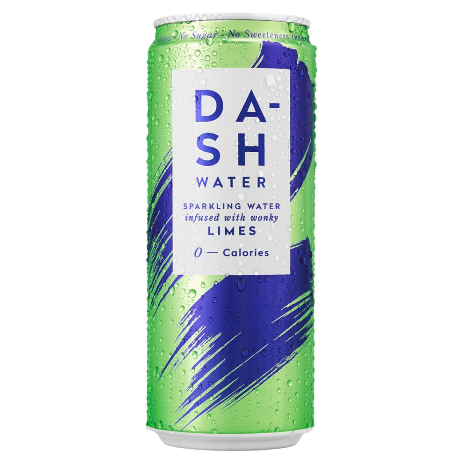 DASH Lime Flavoured Sparkling Water 12x 330ml