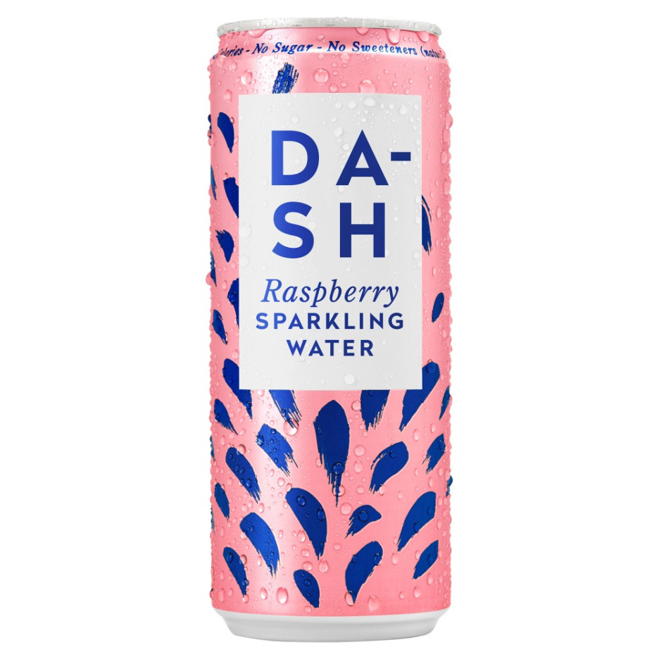 DASH Raspberry Flavoured Sparkling Water 12x 330ml