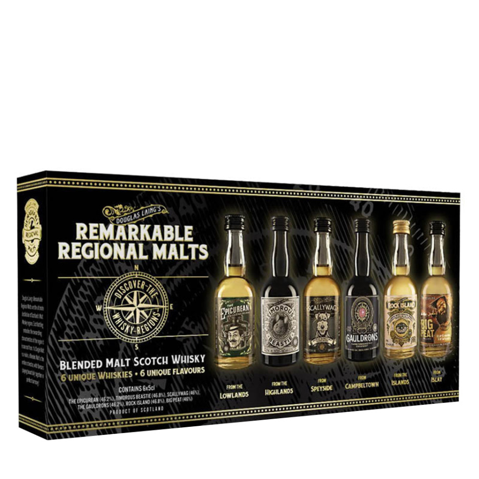 Douglas Laing Remarkable Regional Malts 6x 5cl Miniature Pack