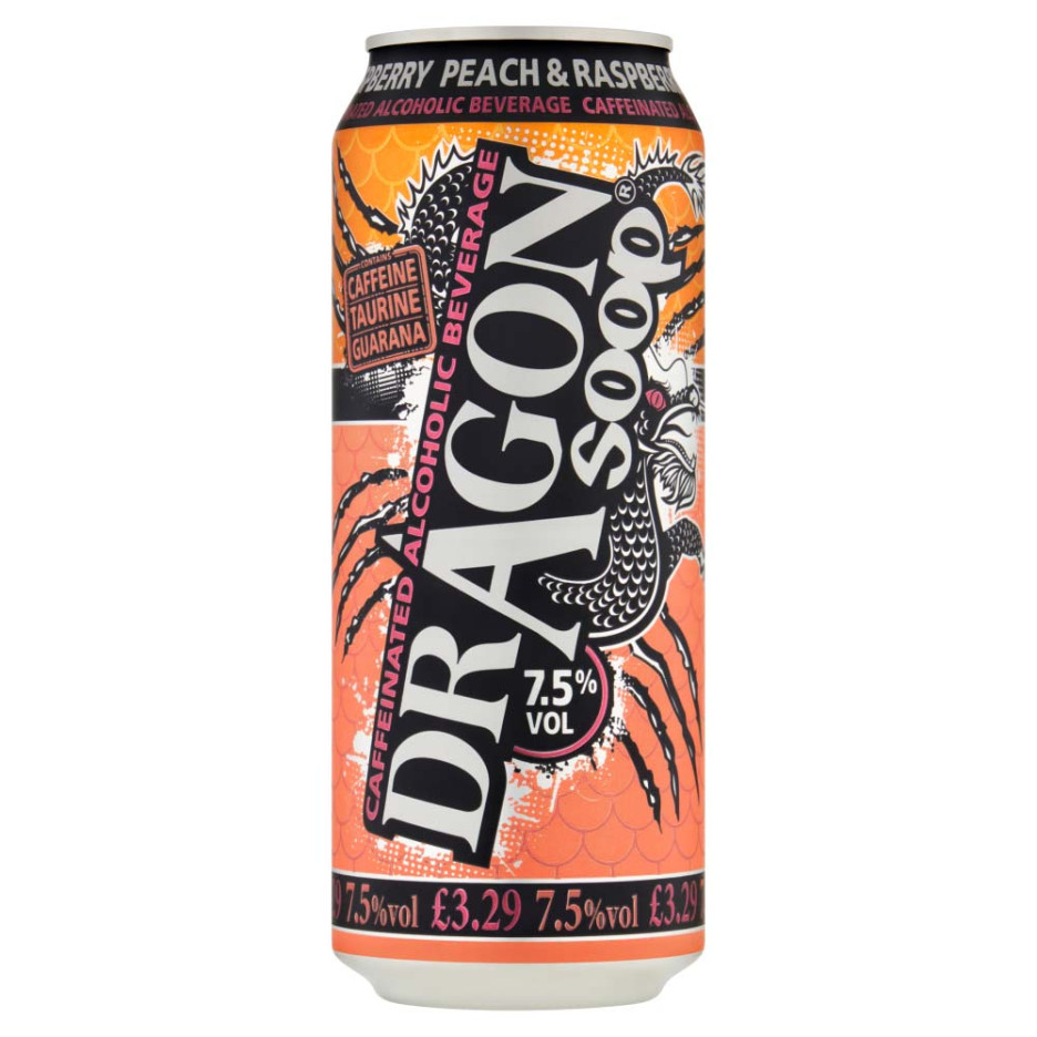 Dragon Soop Peach & Raspberry 500ml
