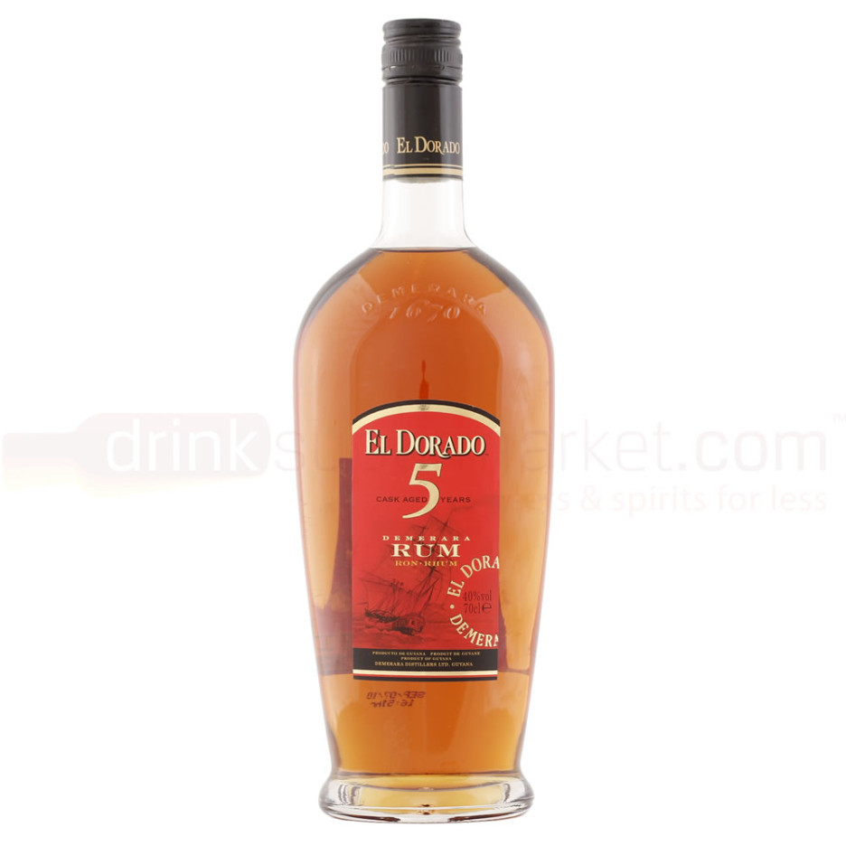 El Dorado 5 yo Gold Anejo Aged Guyanan Rum Rhum Ron 70cl 40%