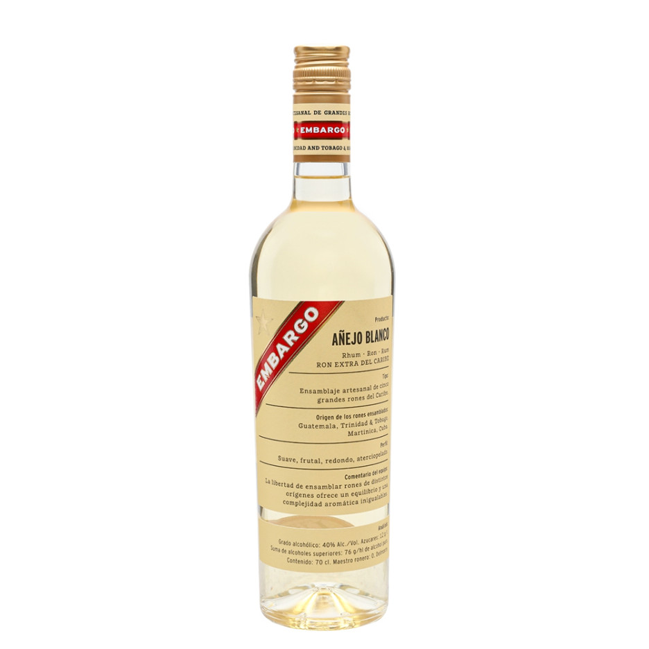 Embargo Blanco Anejo Rum 70cl
