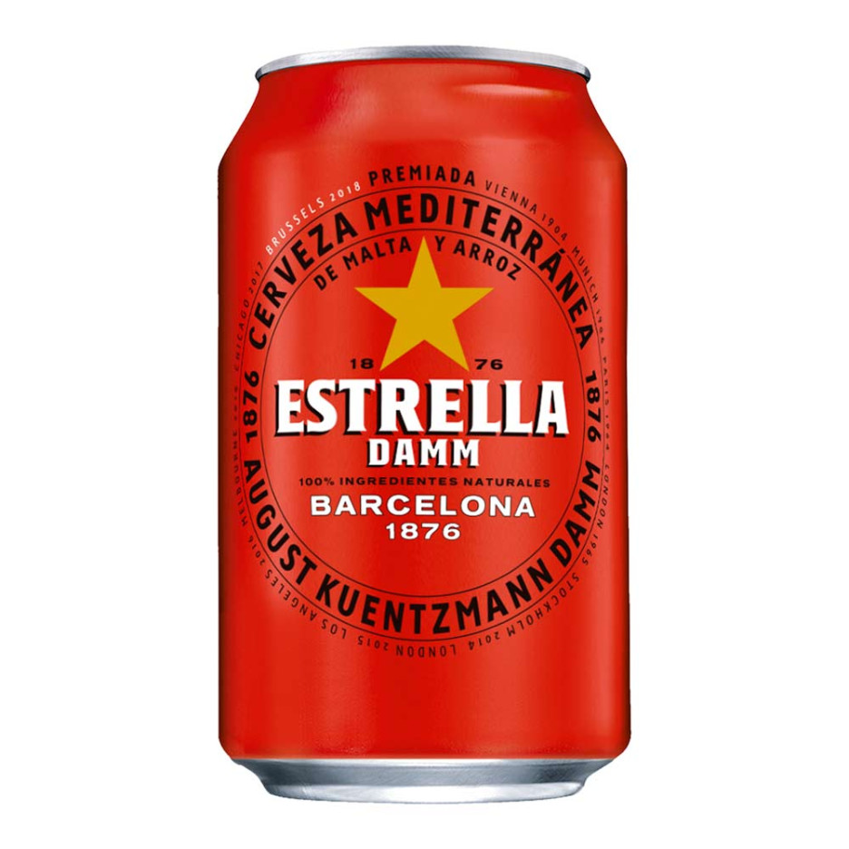 Estrella Damm Premium Lager 24x 330ml Cans