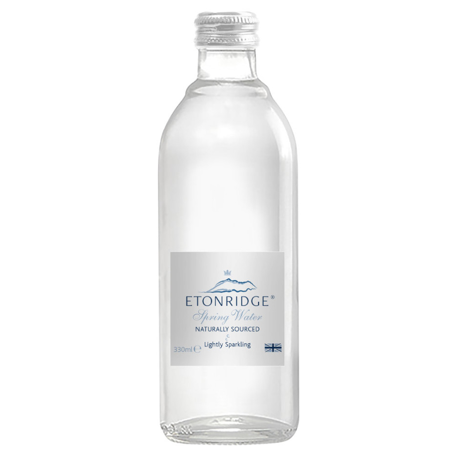 Etonridge Lightly Sparkling Spring Water 24x 330ml Glass Bottles