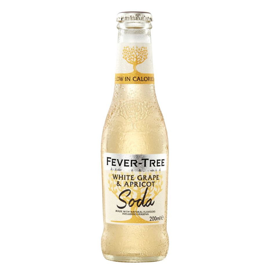 Fever Tree White Grape & Apricot Soda Water 24x 200ml