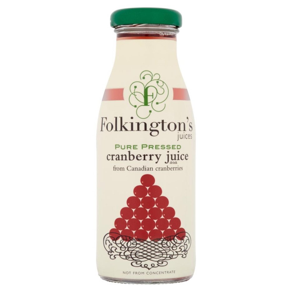 Folkington's Cranberry Juice 12x 250ml