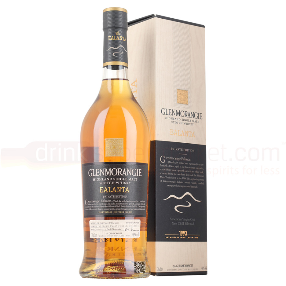 Glenmorangie Ealanta 19yo 1993 Highland Single Malt Scotch Whisky 70cl 46%