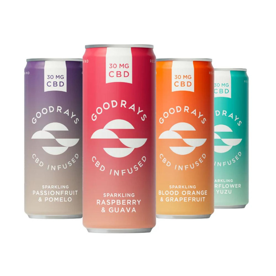 Goodrays Mixed 30mg CBD Infused Drinks 12x 250ml