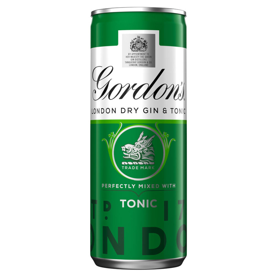 Gordons Gin and Tonic Water Premix 12 x 250ml