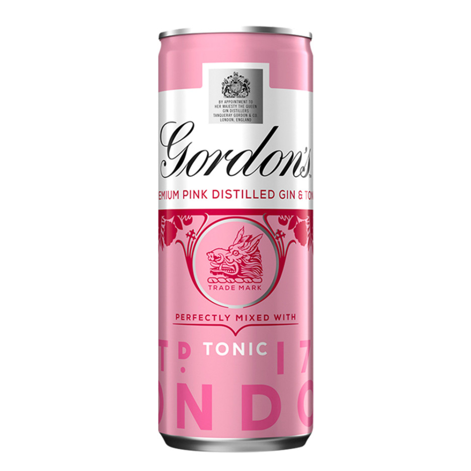 Pink Gin And Tonic Water Premix Can 250ml 
