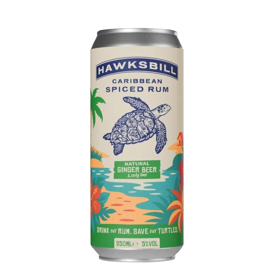 Hawksbill Rum & Ginger Premix 250ml Can