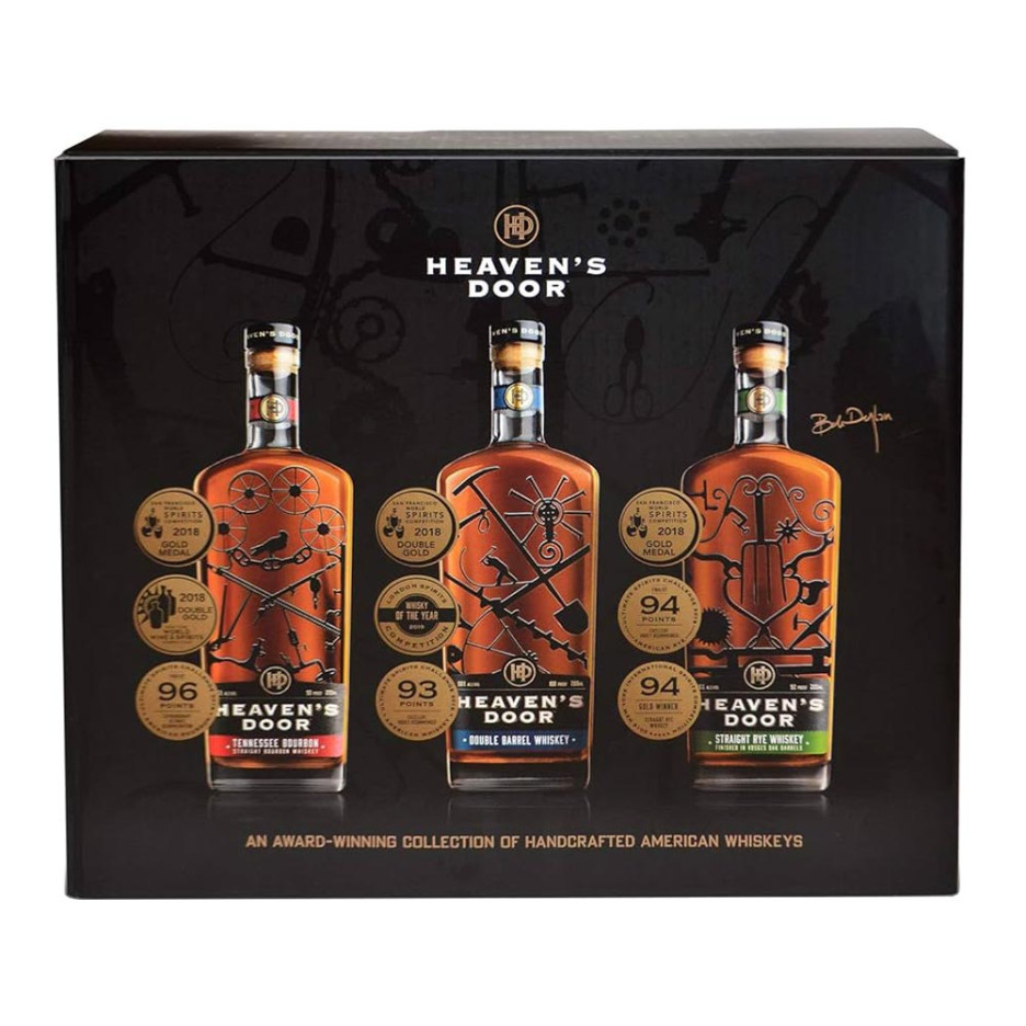Heavens Door Trilogy  Bourbon Whiskey 3x 20cl Gift Set