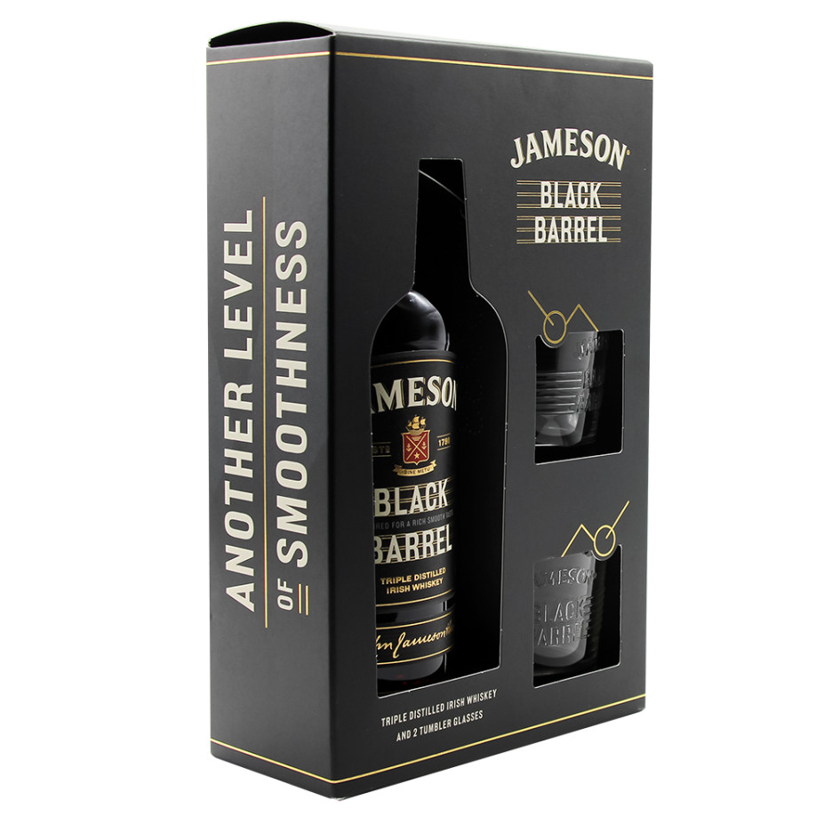 Jameson Black Barrel Irish Whiskey 70cl Gift Pack