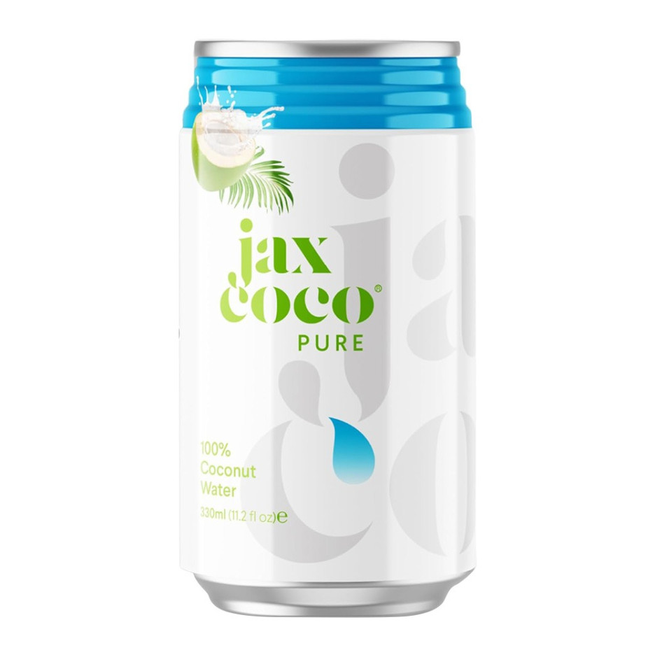 Jax Coco Pure Coconut Water 24x 330ml Cans