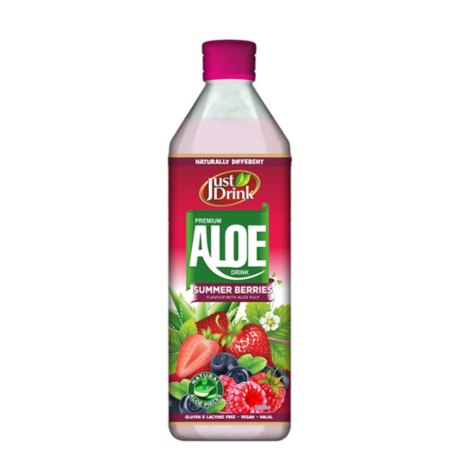 Just Drink Aloe Summer Berries Flavoured Drink 12x 500ml