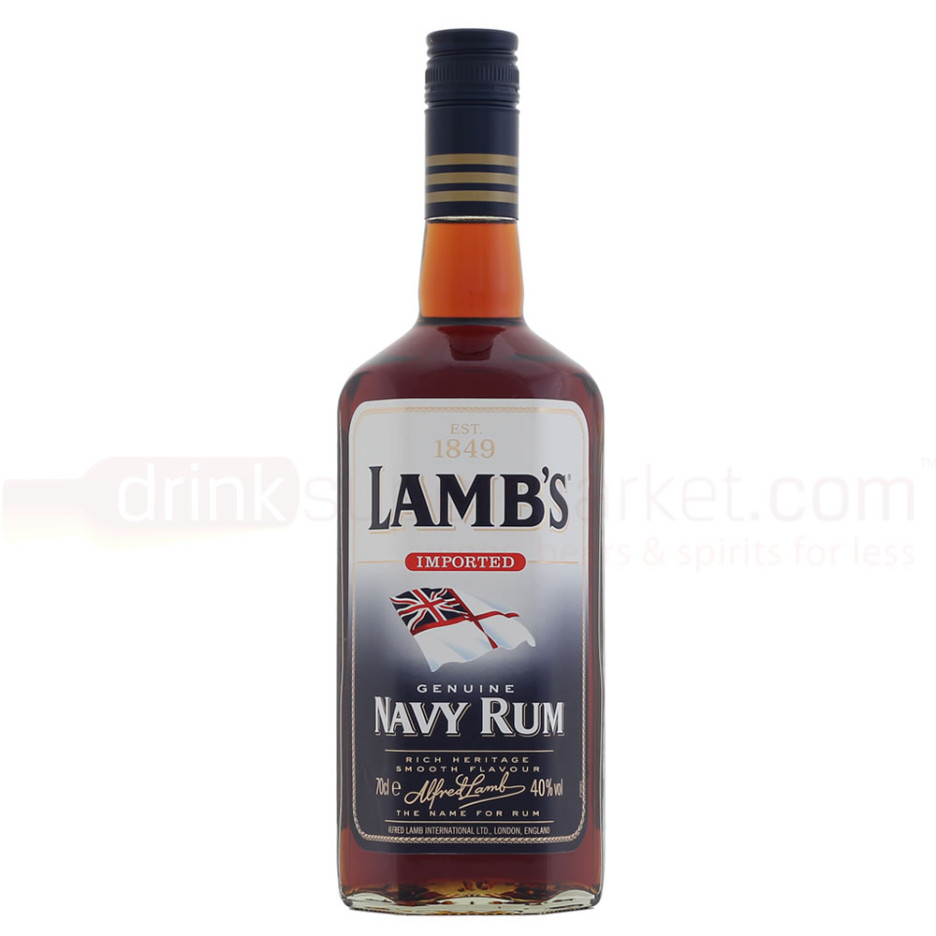 Lambs Navy Caribbean Blended Aged Dark Rum 70cl 40%