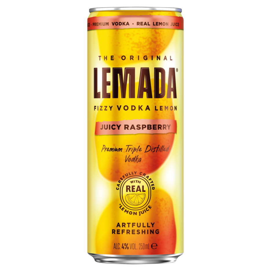 Lemada Fizzy Vodka, Lemon & Raspberry Premix 250ml