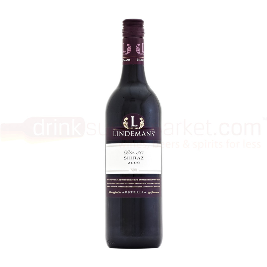 Lindemans Bin 50 Shiraz Australian Red Wine 75cl Single Bottle