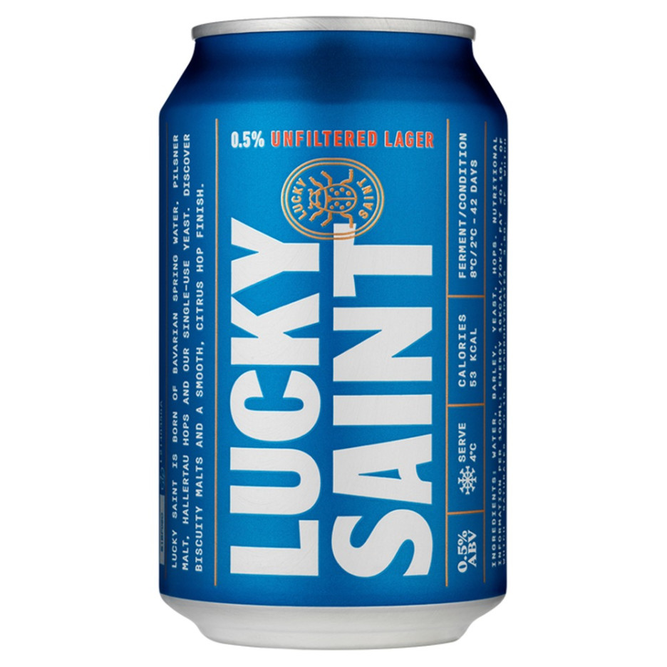 Lucky Saint Non-Alcoholic Beer 12x 330ml Cans