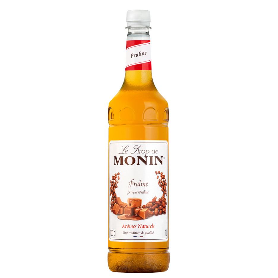 Monin Praline French Flavour Syrop Syrup 1 Ltr Plastic Bottle