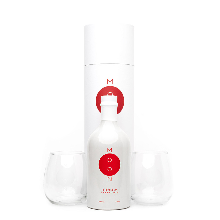 Moon Gin Gift Pack 70cl with box and glasses