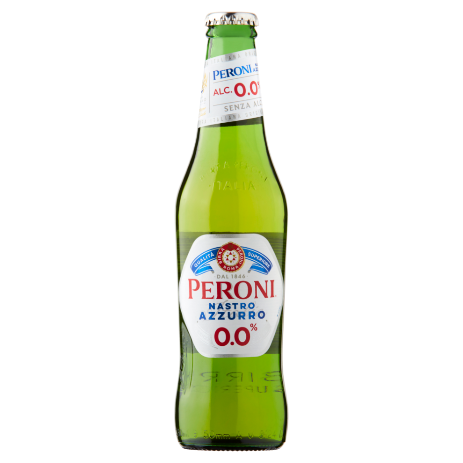 Peroni Nastro Azzurro 0.0 Alcohol Free Beer 330ml