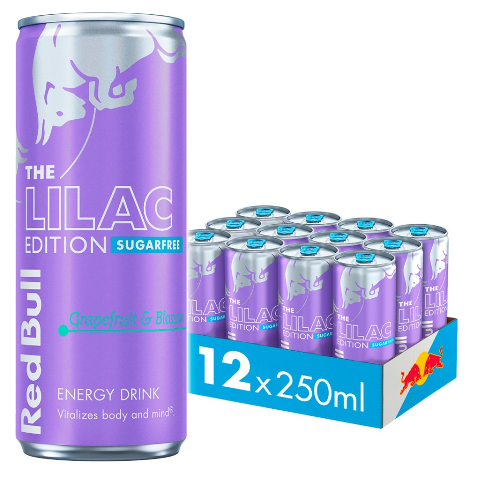Red Bull Lilac Edition Sugar Free Energy Drink 12x 250ml