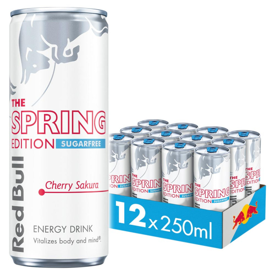 Red Bull Sugarfree Cherry Sakura Energy Drink 12x 250ml