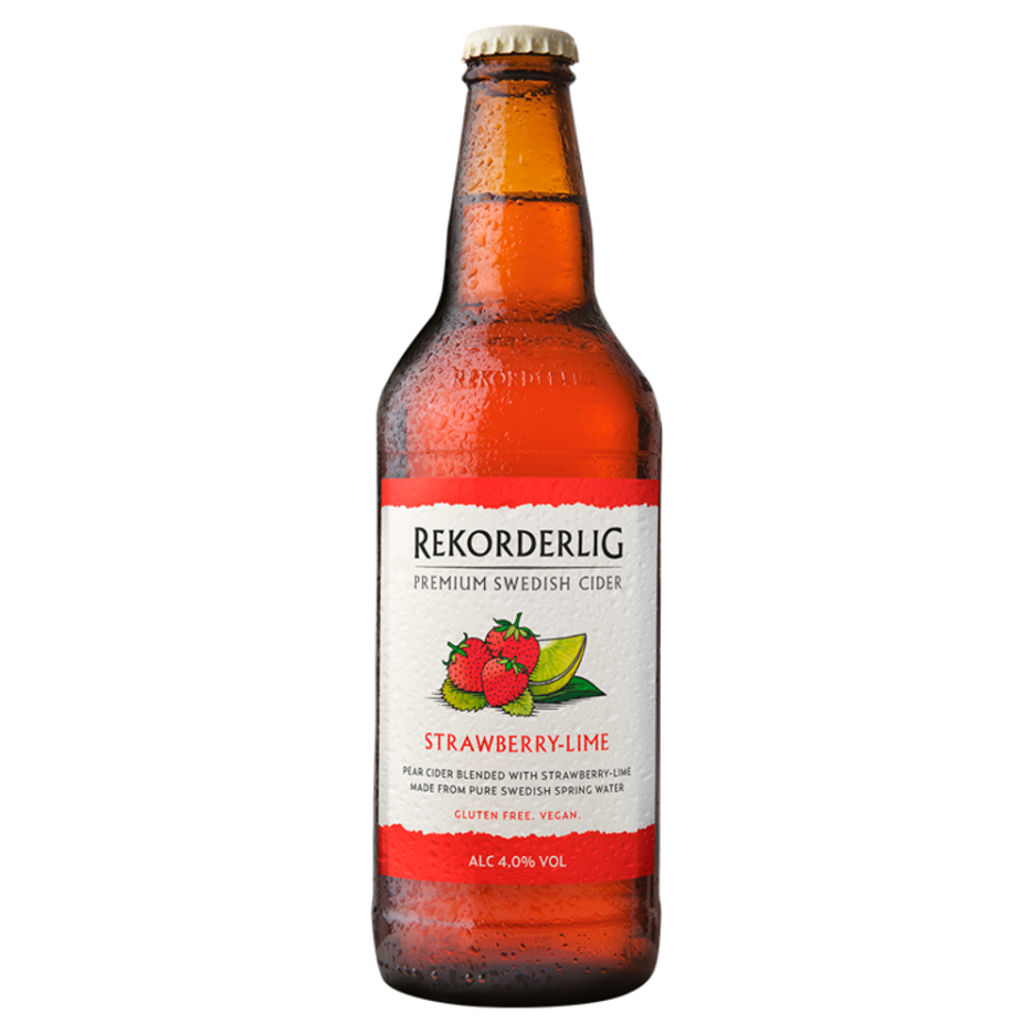 Rekorderlig Strawberry & Lime Premium Cider 500ml Damaged