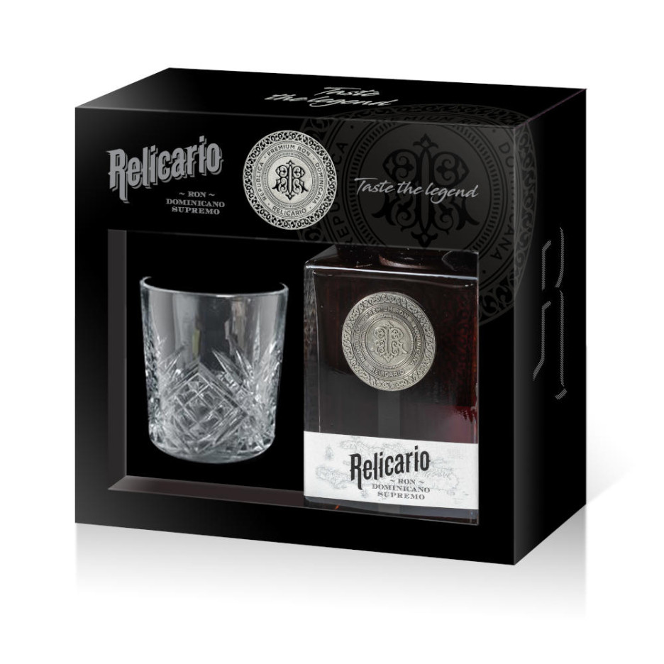 Relicario Ron Dominicano Supremo Rum 70cl Gift Pack
