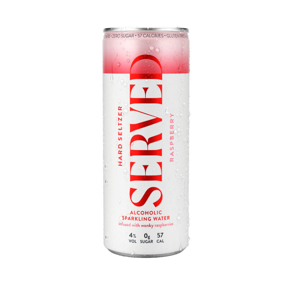 Served Raspberry Hard Seltzer 250ml