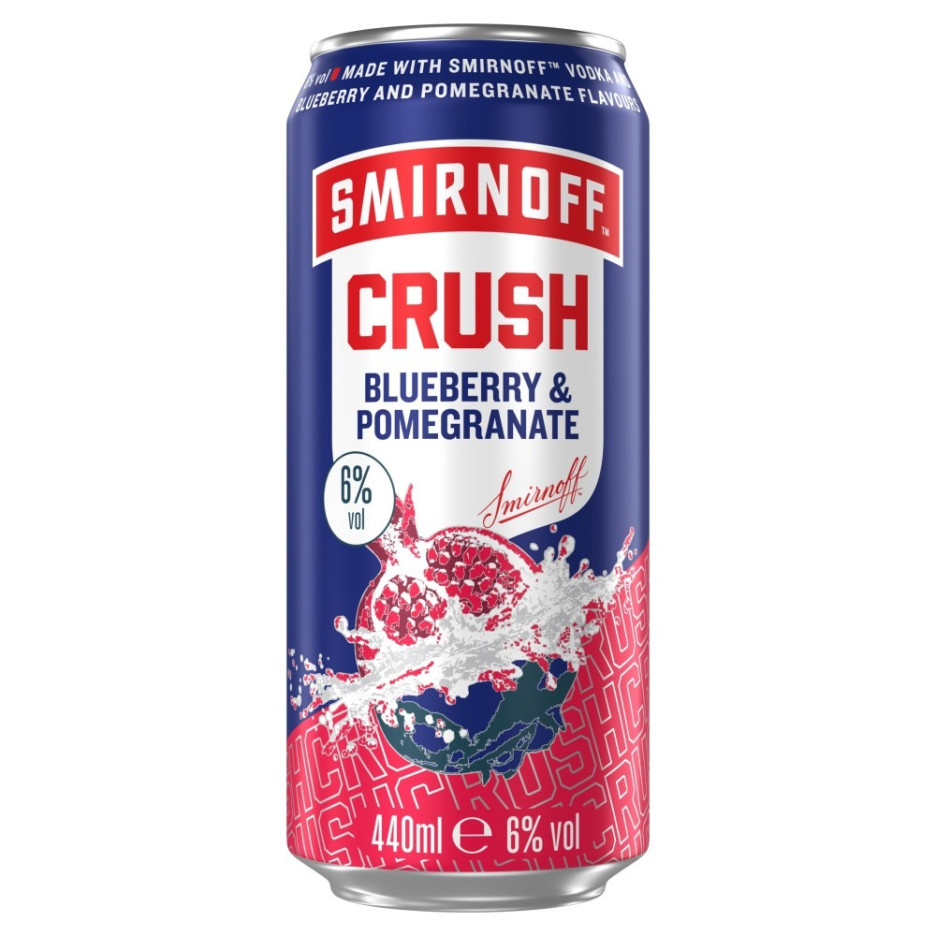 Smirnoff Crush Blueberry & Pomegranate 440ml Can