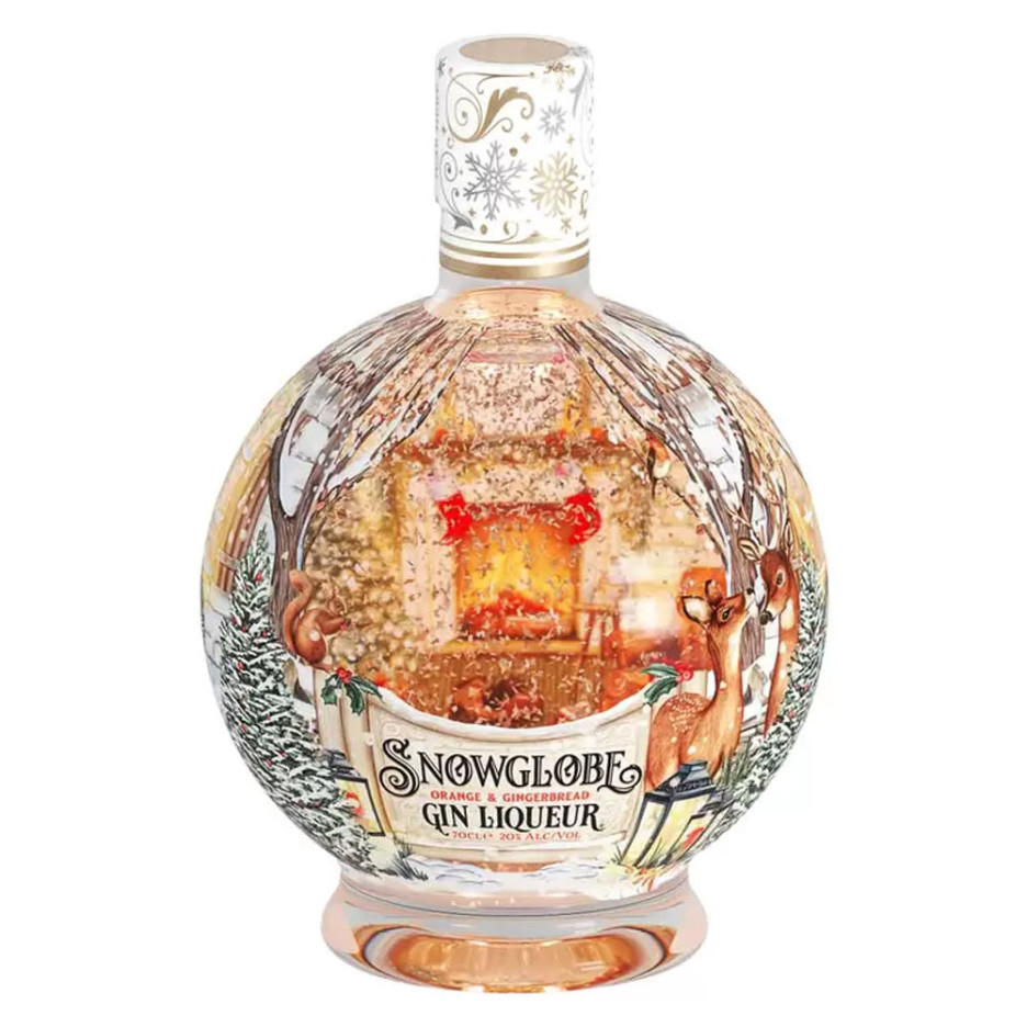 Snow Globe Orange & Gingerbread Gin Liqueur 70cl Front