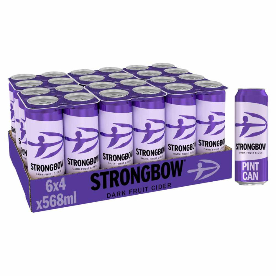 Strongbow Dark Fruit Cider 24x 568ml Pint Cans