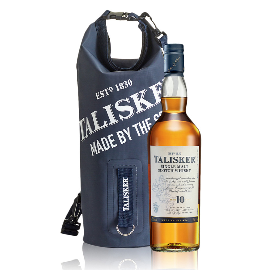 Talisker 10 Year Whisky 70cl Dry Bag Set