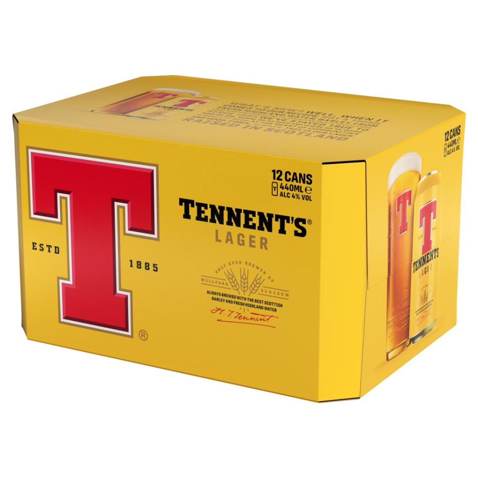 Tennent's Lager 12x 440ml Cans
