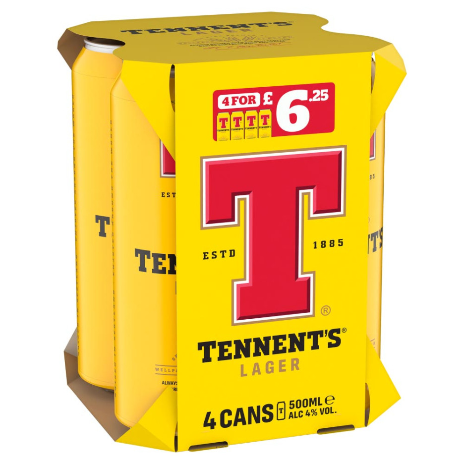 Tennent's Lager Can 24x 500ml Cans
