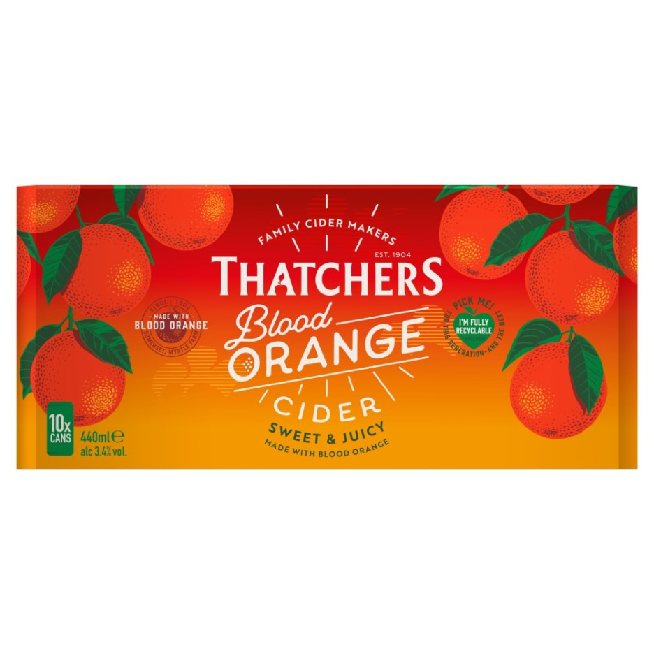 Thatchers Blood Orange Cider 10x 440ml Cans