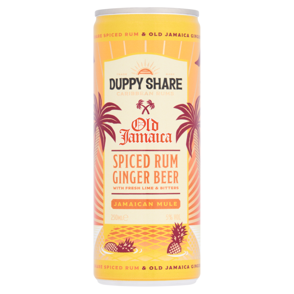 The Duppy Share Old Jamaica Spiced Rum Ginger Beer Jamaican Mule 250ml