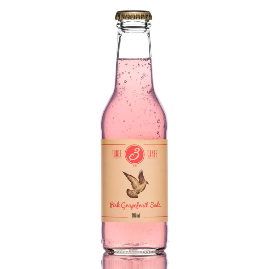 Three Cents Pink Grapefruit Soda 200ml