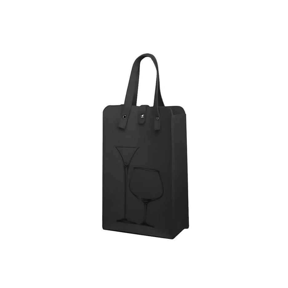 Black Double Bottle Gift Bag